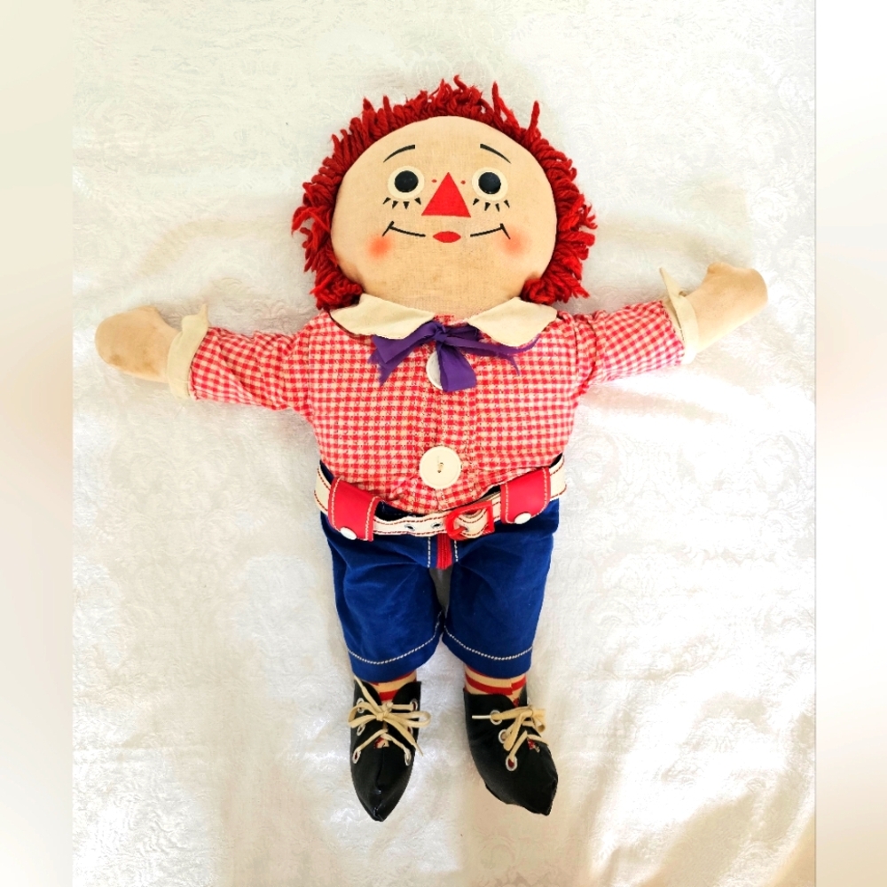 Classic Vintage Raggedy Andy "Dress Me Doll"- Learn to tie, button- COLLECTIBLE!